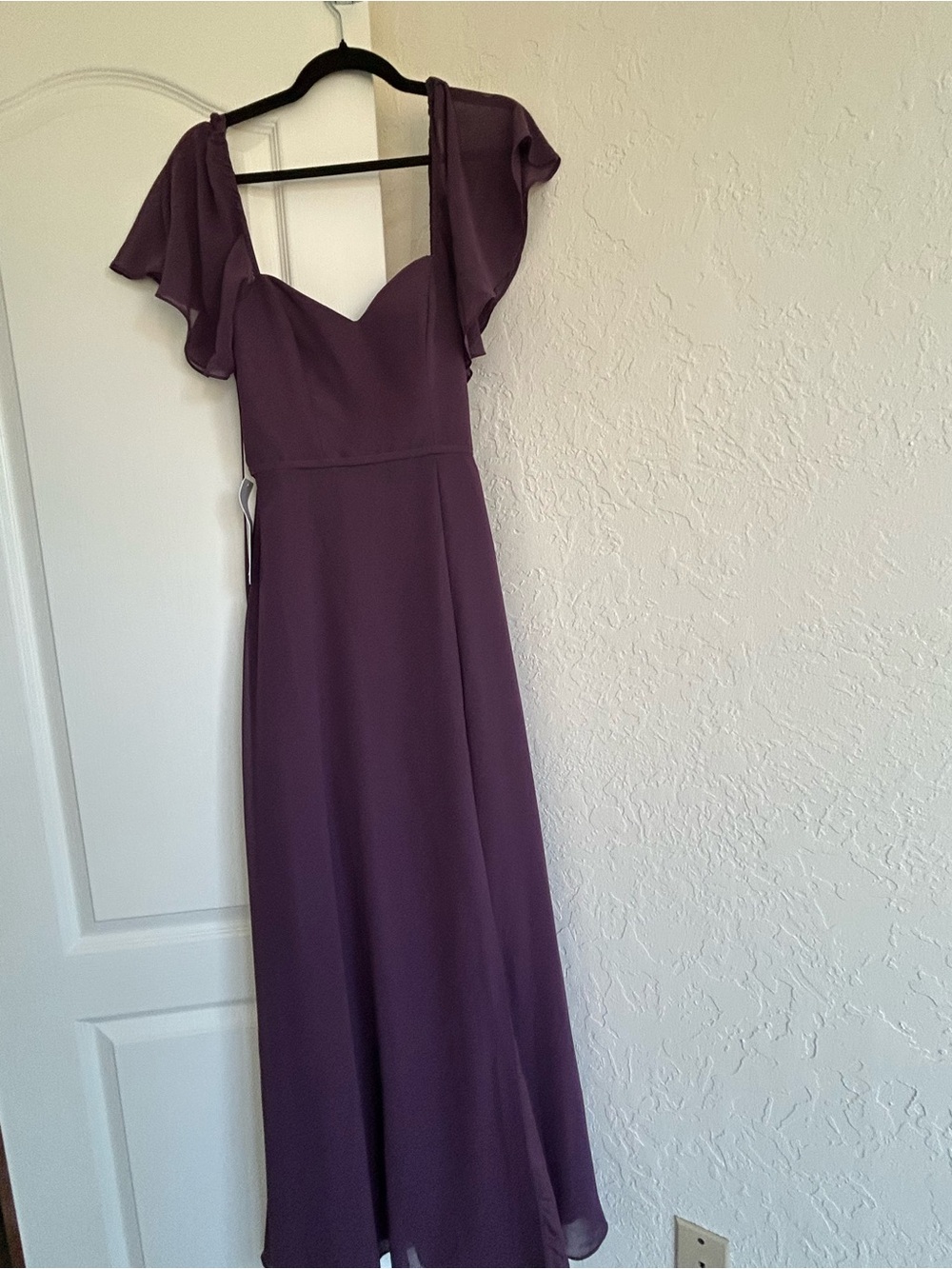 Azazie Plum Chiffon Bridesmaid Dress Sz 2